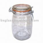 Airtight preserving Glass storage jar