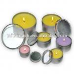 blank round candle metal tin boxes