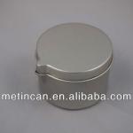 small travel metal candle tin with pour spout lid