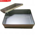 Simple design rectangular metal tin box
