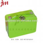 Lunch tin box with handle