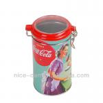 food packing,tin can with pvc window,seal can