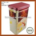Best quality plastic lid coffee can,coffee tin box