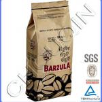 Flat bottom coffee bean packing foil side gusset bag