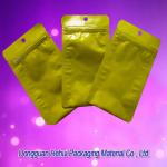 plain resealable gold color aluminum foil bag
