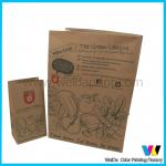 Customized brown paper bag with printing