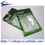 customized three side seal plastic bag with window&hang hole