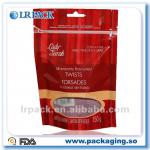 stand up plastic food resealable bag with K-seal and window