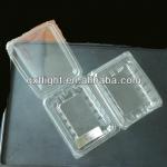 One-Compartment clear plastic container hinge lid