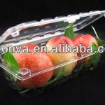 Disposable clear plastic fruit packing tray