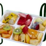 Rectangular disposable bagasse supermarket fruit carrying trays