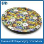 Round shape tin tray