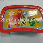 Metal fruit serving tray with two legs