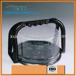 Disposable plastic cake container