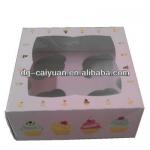 New dsign cheap 4 hole cupcake box