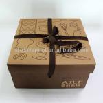 brown kraft corrugated folding cake boxes wholesale