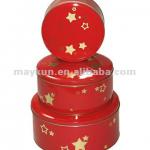 Round cupcake storage tins,set of 3