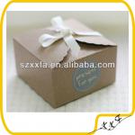 OEM BROWN cardboard Baking Packaging kraft paper cake packaging Boxes cookies box 14.5X14.5X8cm Wholesale custom design