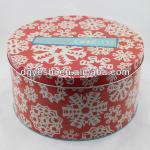 Round tin cans packaging for christmas