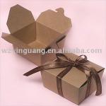 Recyclable brown paper cake box