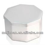 decerative glossy octangular metal cookie box