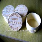 2013 round wood cheese box with burning logo