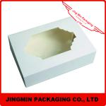 Customized custom white paper cupcake box with window