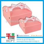 Customized Paper cardboard cake boxes with handle