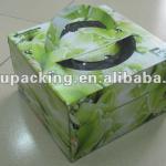 Custom paper cake box for cake gift with handle