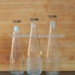 250ml,350ml clear juice beverage glass bottle for sale