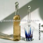 Glass tequila bottle