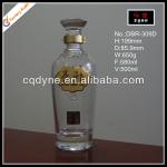 Customizable Hot Sale High Quality Eco-friendly 500ml Oval Crystal Clear Glass Bottle Made in China