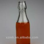 250ml clear wine glass bottle with swing top cap