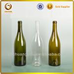 2014 hot sale 750ml cork top burgundy wine glass bottle