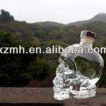 hot sell 150ml skull glass bottle for wine