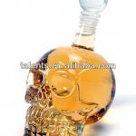 Unique design crystal skull head glass bottles for drink