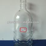 500ml flat unique screw cap top glass bottles for alcohol drink