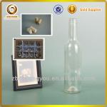 375ml / 750ml cork top empty clear bordeaux glass bottle