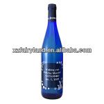 750ml blue glass bottle with cork