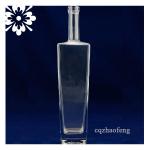 750ml Long Neck Clear T Vodka Glass Botttle