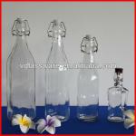 oil glass bottles with wire hood swing top