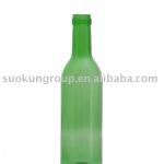 W0012 375ml Bordeaux Glass Bottle (Emerald Green)-Flat Bottom