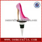 Funny Resin Handmade Pink High Heel Shoe Wine Stopper