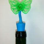 2012new design100% Food grade Cute Novelty shaped silicone wine stopper Butterfly shape silicone bottle stopper