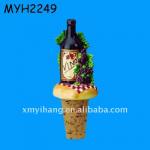 2011 new fashion polyresin vacuum wine bottle stopper