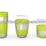 Silicone Color lid and sleeve/metal bottle