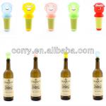 2013 New design 100% Food grade Cute Novelty shaped plastic wine stopper , bottle stopper