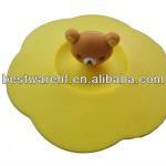 Cute Heat resistant leakproof silicone cup cover