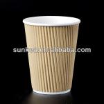 SUNKEA brown kraft ripple wall paper coffee cups in high-quality