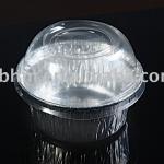 disposable aluminum foil cup with clear dome lid for bakery